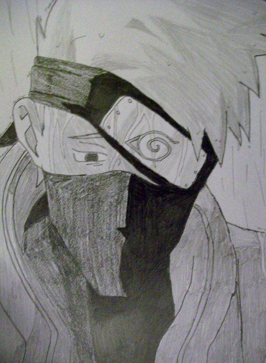 Sad Kakashi In The Rain