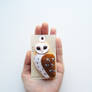 Barn Owl Needle Felted Brooch 2