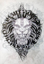 LION Calligraphy Typography by JACK-NO-WAR
