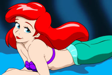 Ariel on a bed of sand