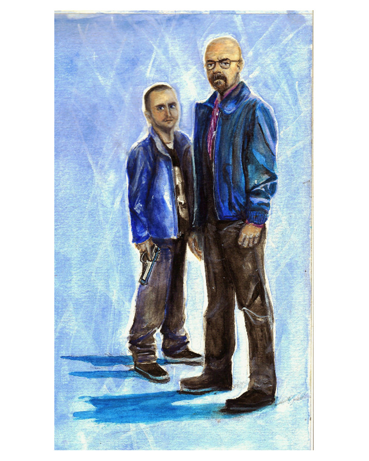 Breaking Bad - Walt and Jesse Watercolor