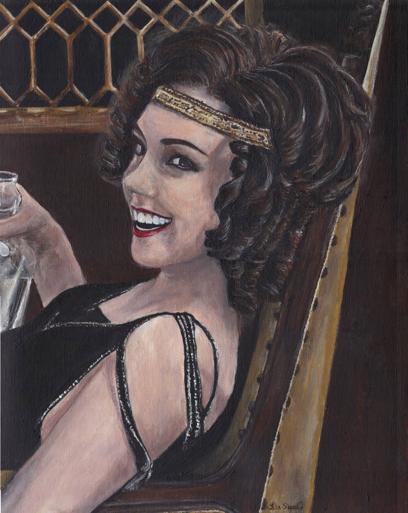 Billie Kent from Boardwalk Empire Acrylic Painting