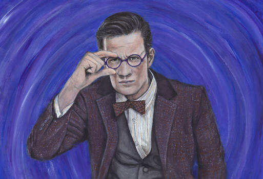 Doctor Who Eleven Matt Smith Acrylic Painting