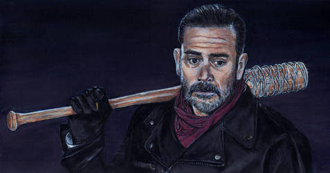 Negan The Walking Dead Acrylic Painting