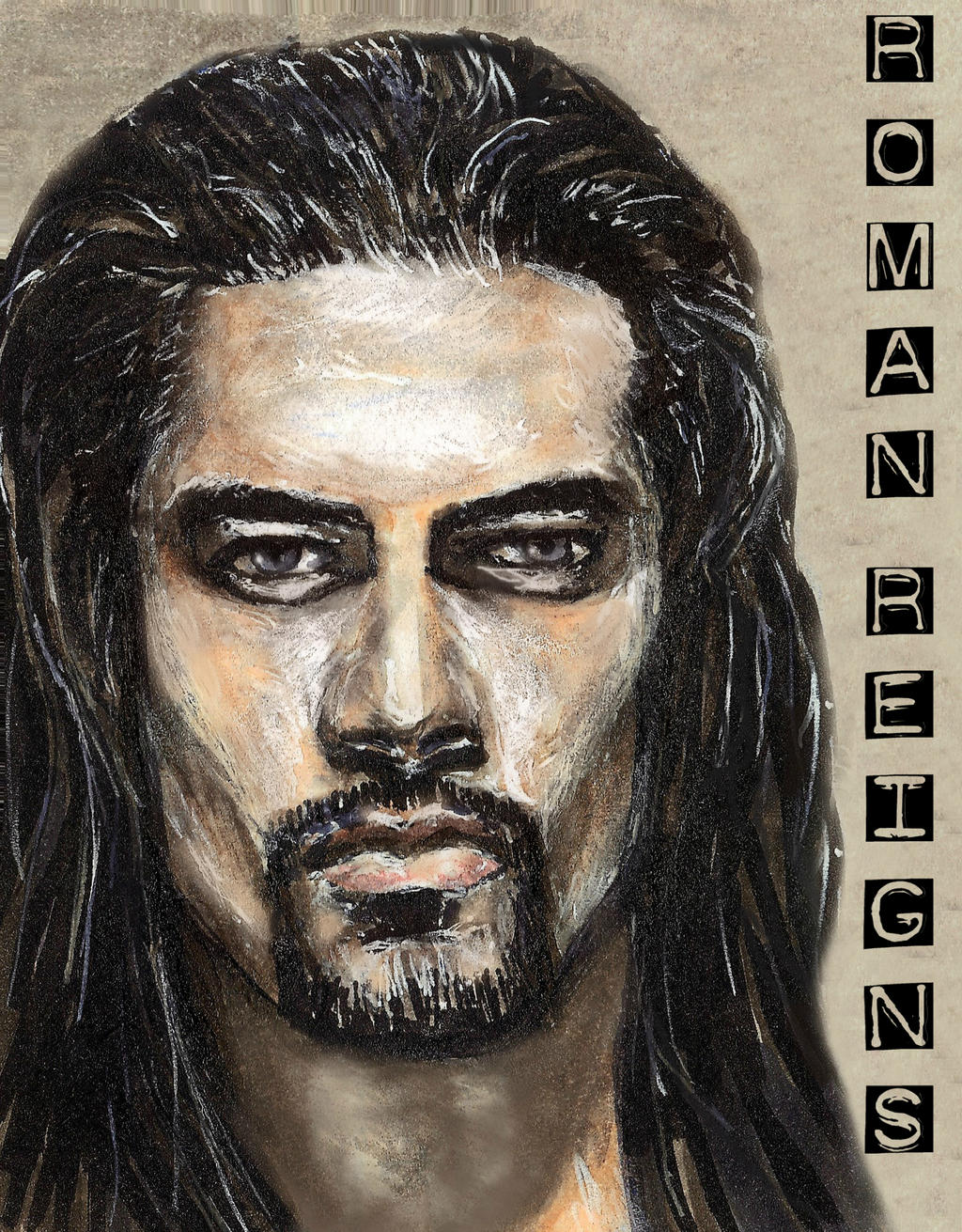 Roman Reigns Sketch Card Copics