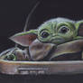 Grogu -Baby Yoda (The Child) Colored Pencil Sketch