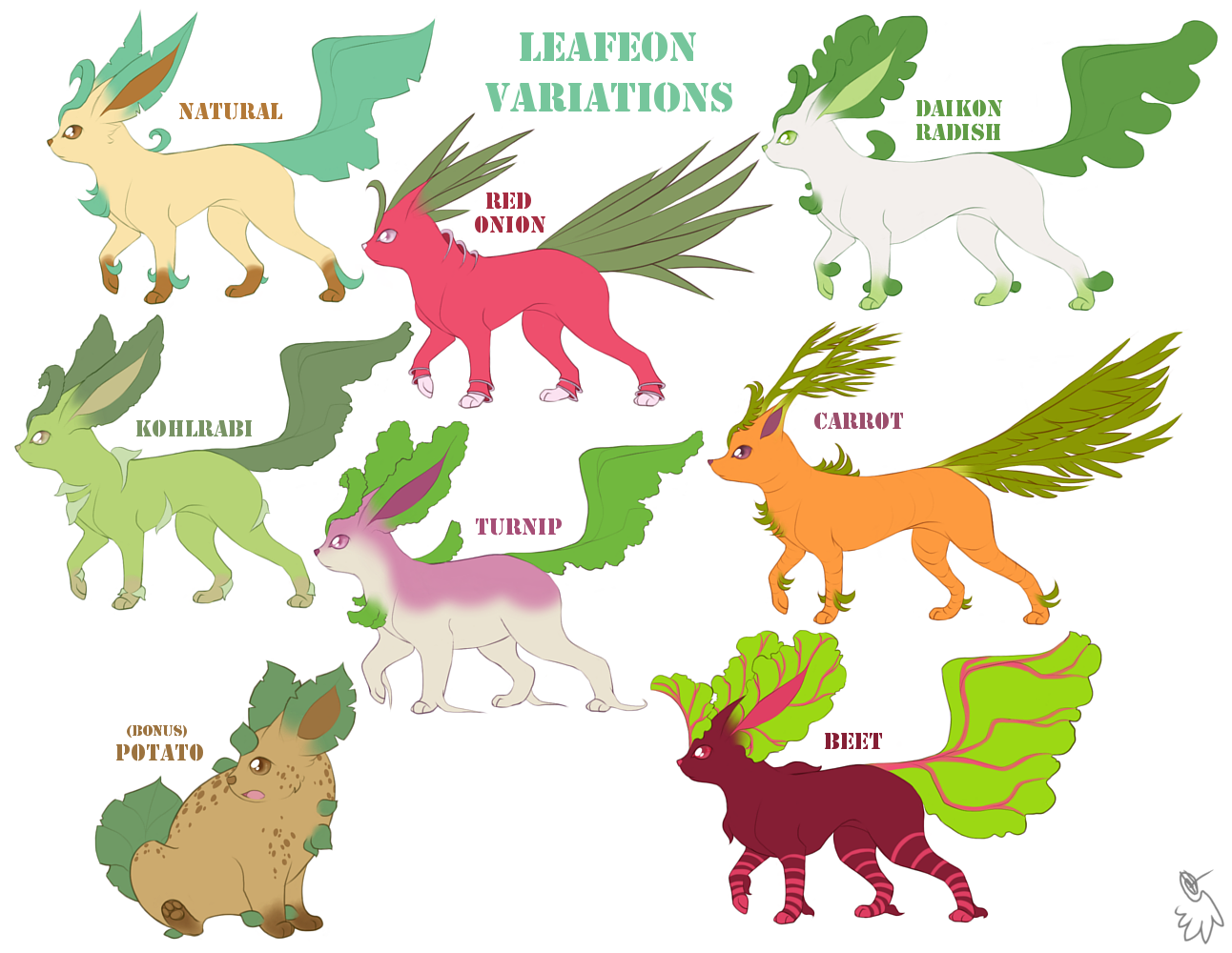 Leafeon variations