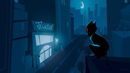 Black cat in the night #4