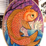 Koi Fish on Wood