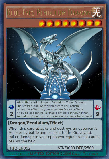yugioh pendulum dragon cards CR02-AE040 Beast-Eyes (N) TCG Corner 1 Super Rare card Blue-Eyes Pendulum Dragon by DuskLordAltager