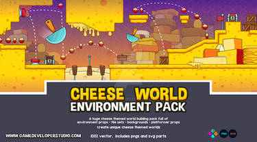 Cheese world mega environment creation pack