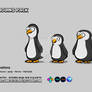 Three Animated penguin 2d game sprites