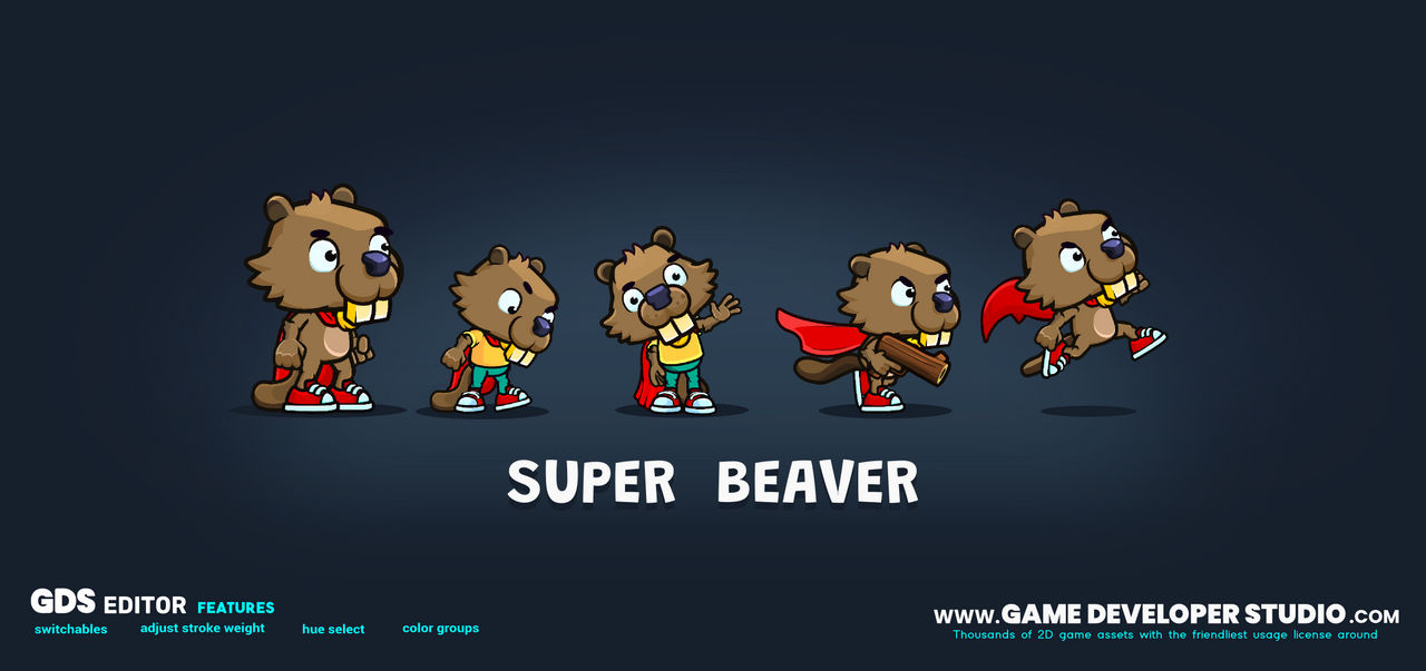 Animated Beaver character by GameDeveloperStudio on DeviantArt
