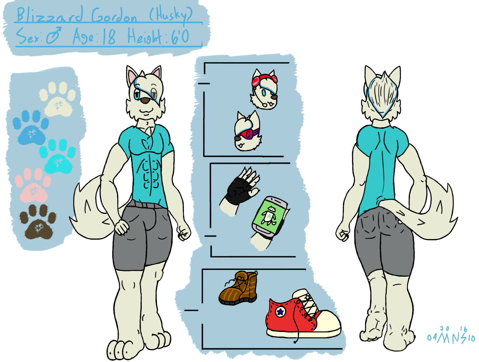 Blizzard Gordon! -Clothed Ref Sheet-