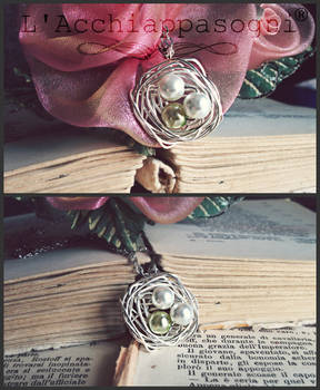 Rustic Bird Nest Necklace