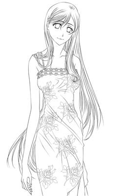 Orihime Inoue Lineart 02