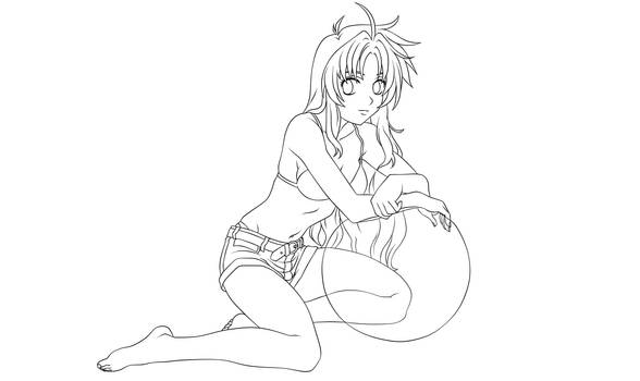 Kaname Chidori Lineart 01