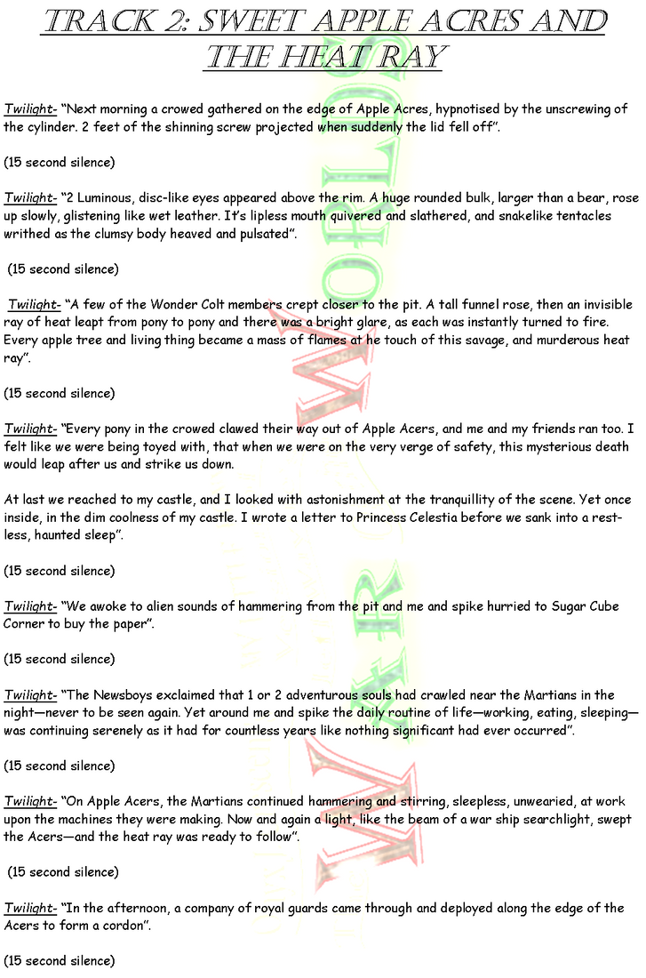 MLP War Of The Worlds Script: The Heat Ray 2/1 by Onyx2013 on DeviantArt
