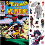 80s Spider-Man and Wolverine Issue Collages