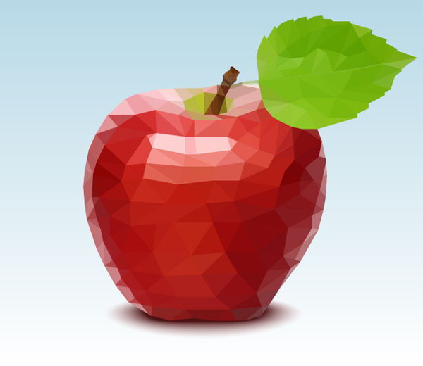 Polygonal Vector Apple