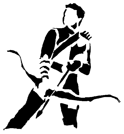 Hawkeye Stencil By Xenophobiaa On DeviantArt hawkeye-stencil-by-xenophobiaa-on-deviantart