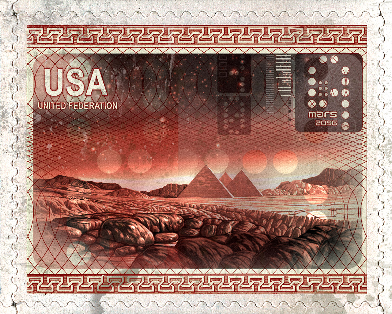 Red Planet stamp