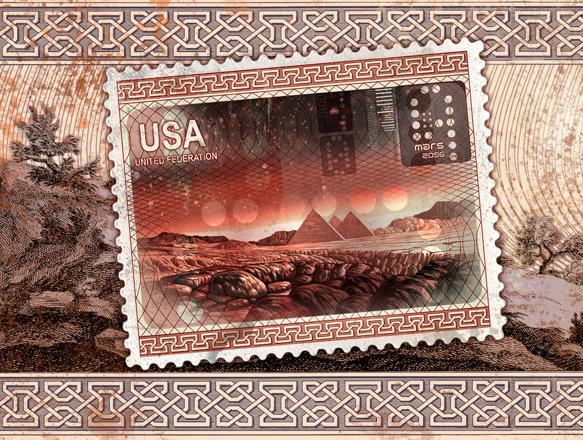 Red Planet stamp2