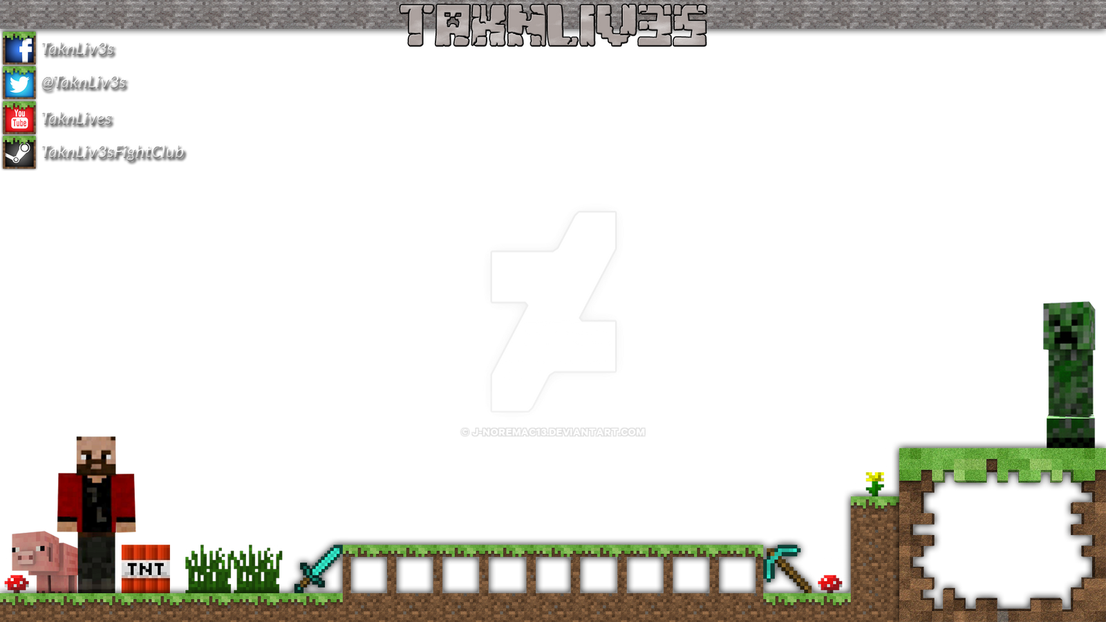Minecraft Frame Overlay TaknLiv3s Minecraft Overlay by j-noremac13 on DeviantArt