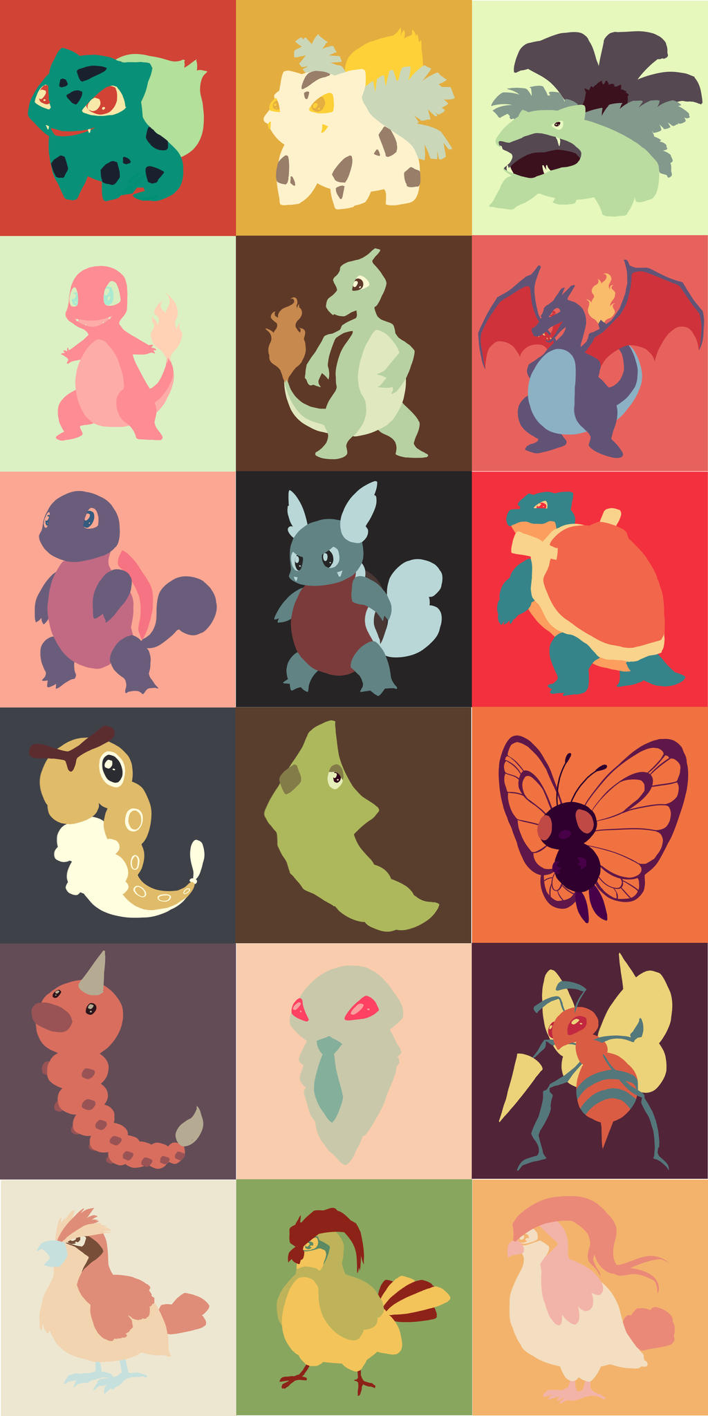 Pokemon in color by Citron--Vert on DeviantArt