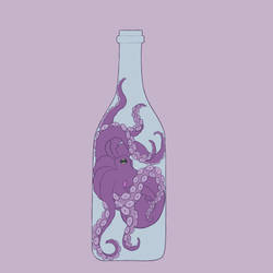 Octopus in a bottle