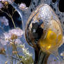 The flower sculpture