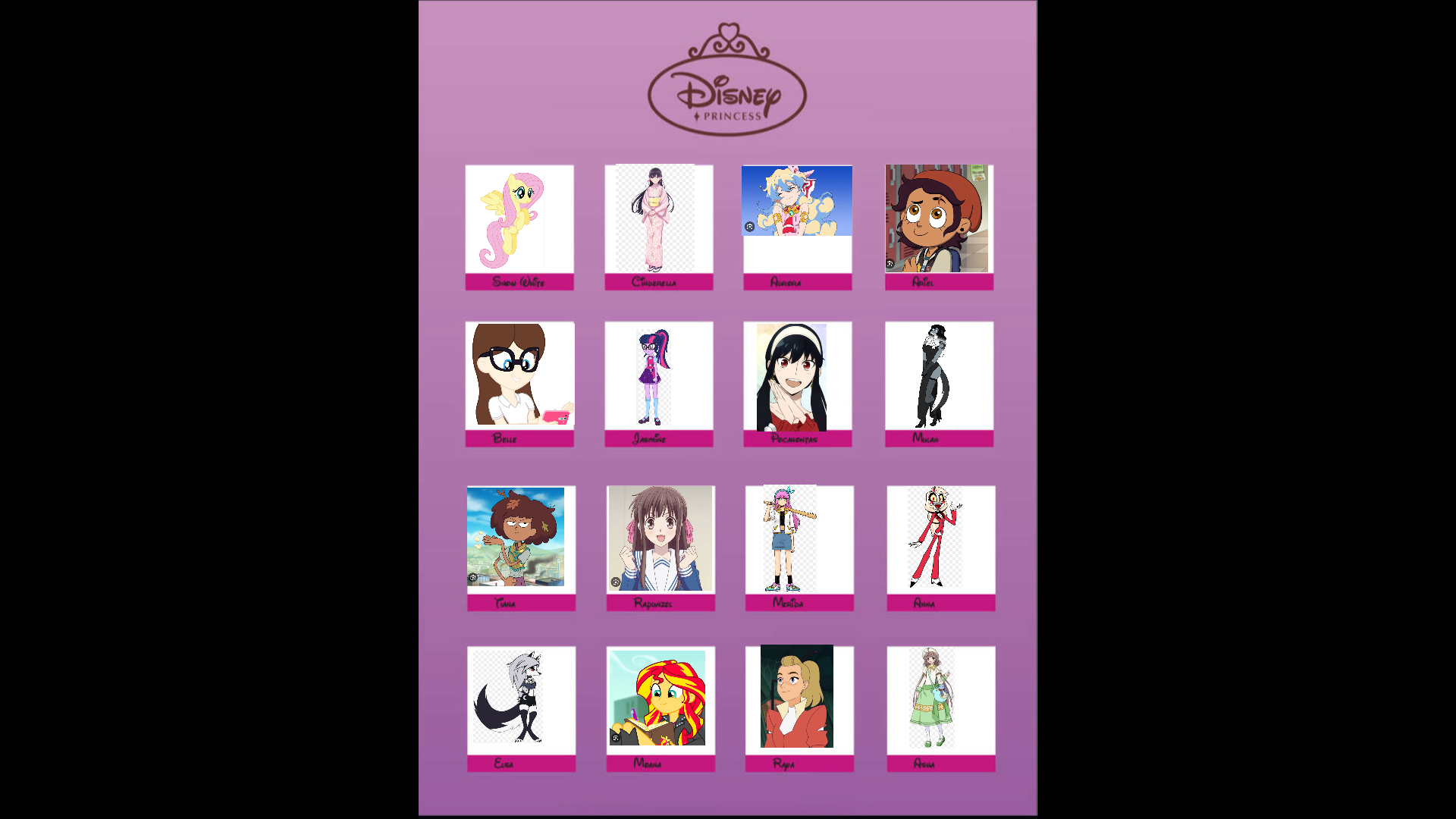 Princess Week Meme Disney princess meme my version by Flowerstream73 on DeviantArt