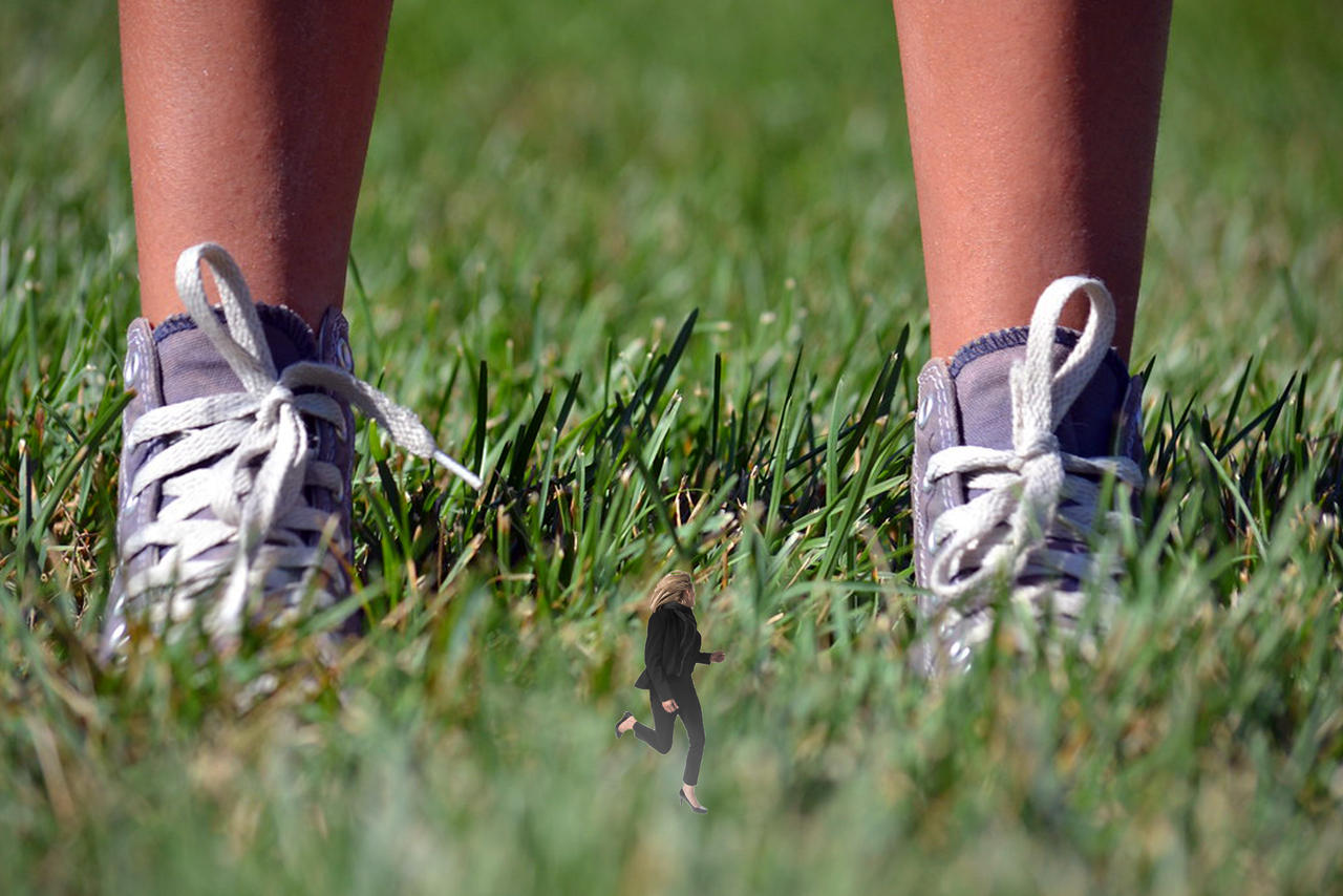 Shrunken woman running by thegreatestjordan on DeviantArt