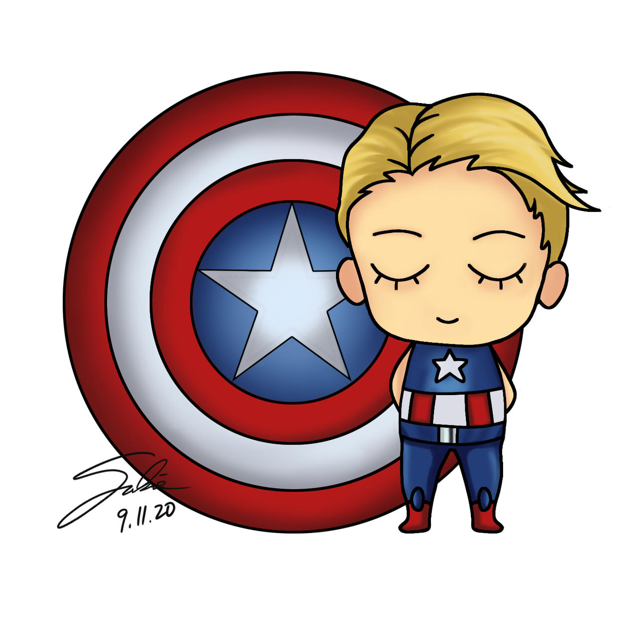 Chibi Captain America by CierinBlue on DeviantArt