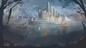 Misty Docks by CierinBlue