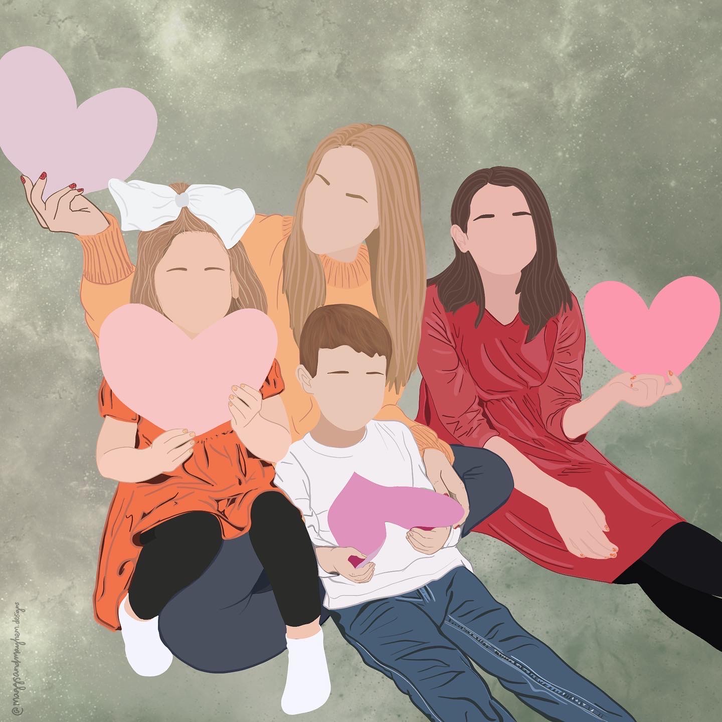 Family Deviantart Digital Family Portrait by MaggsandMayhemDesign on DeviantArt