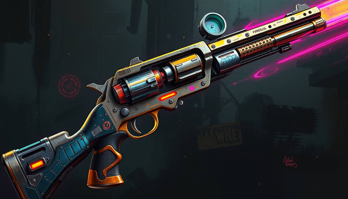 Clockpunk Revolver Cyberpunk diesel punk steampunk revolver carbine r by ...