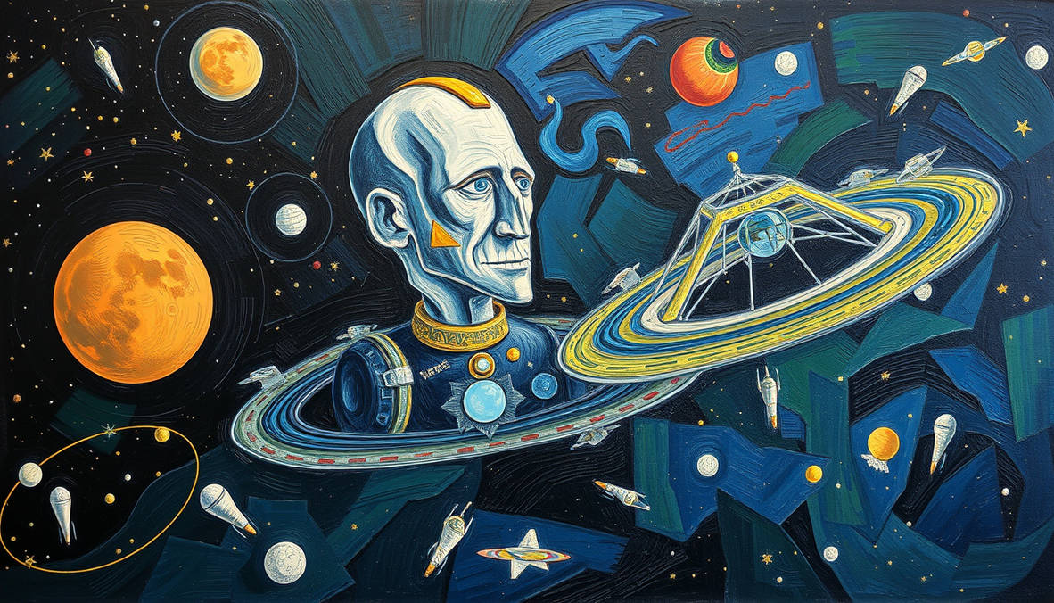 Perry mason in space painted by Pablo Picasso