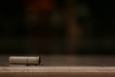 unfocused cigarette.