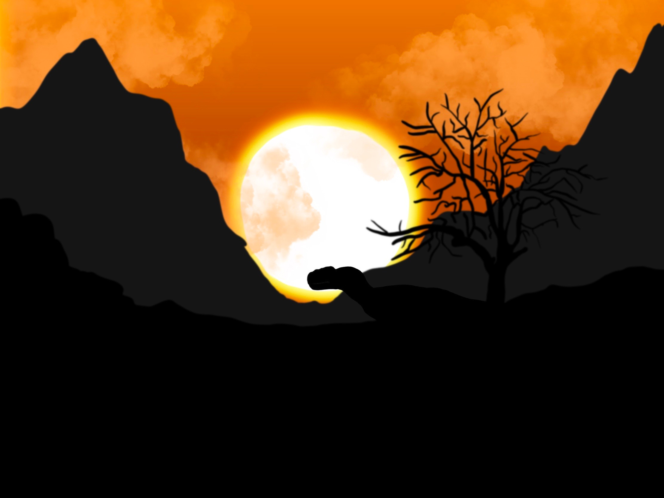 Monolophosaurus Sunset