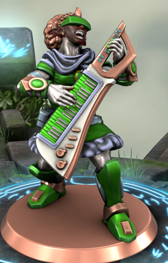 Racing Keytarist with an acutal Keytar