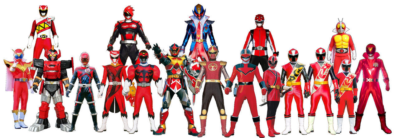 Different Red Sentai Warriors by Jumon-30 on DeviantArt
