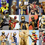 All kinds of Gold Sentai Warriors