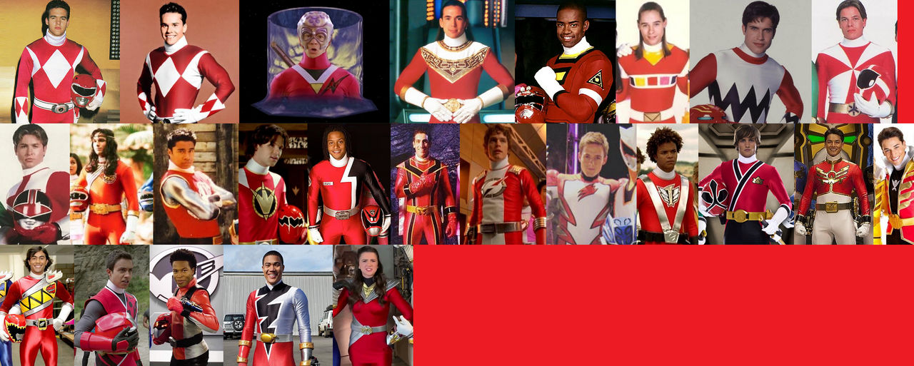 Main Red Power Rangers Helmetless by Jumon-30 on DeviantArt