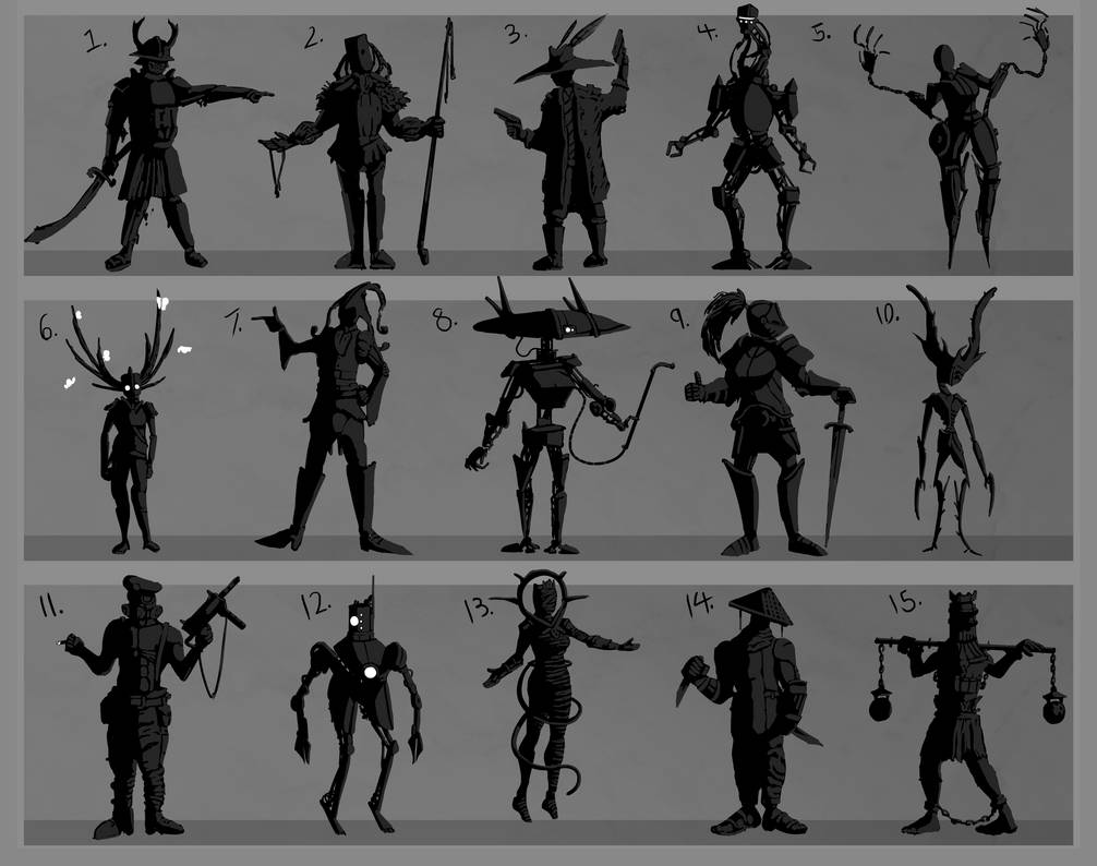 Character Silhouettes 2 by Gnomeblin on DeviantArt