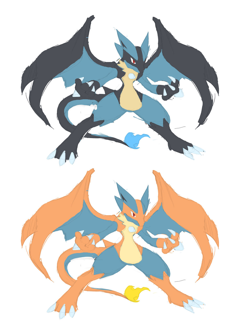 MS Paint: Mega Charizard X and Y by Poke-Sonic-ZillaSaur on DeviantArt