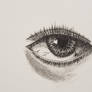 Eye on watercolor paper