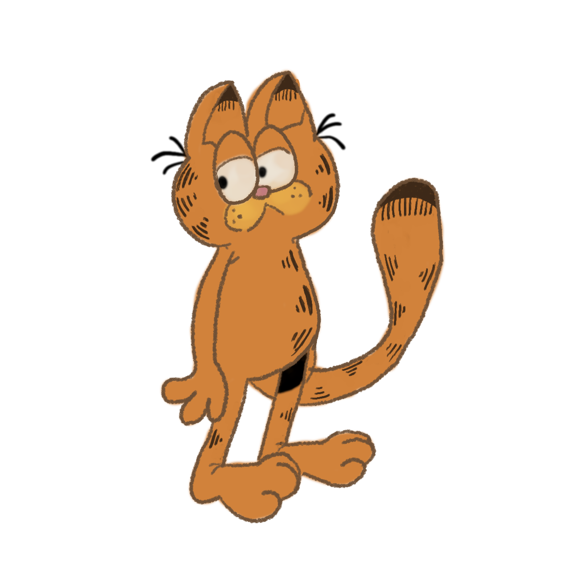 garfeild doodle by therandomdeveiant on DeviantArt