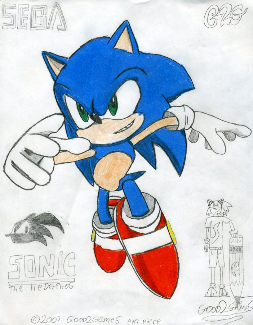 my drawing of the blue blur