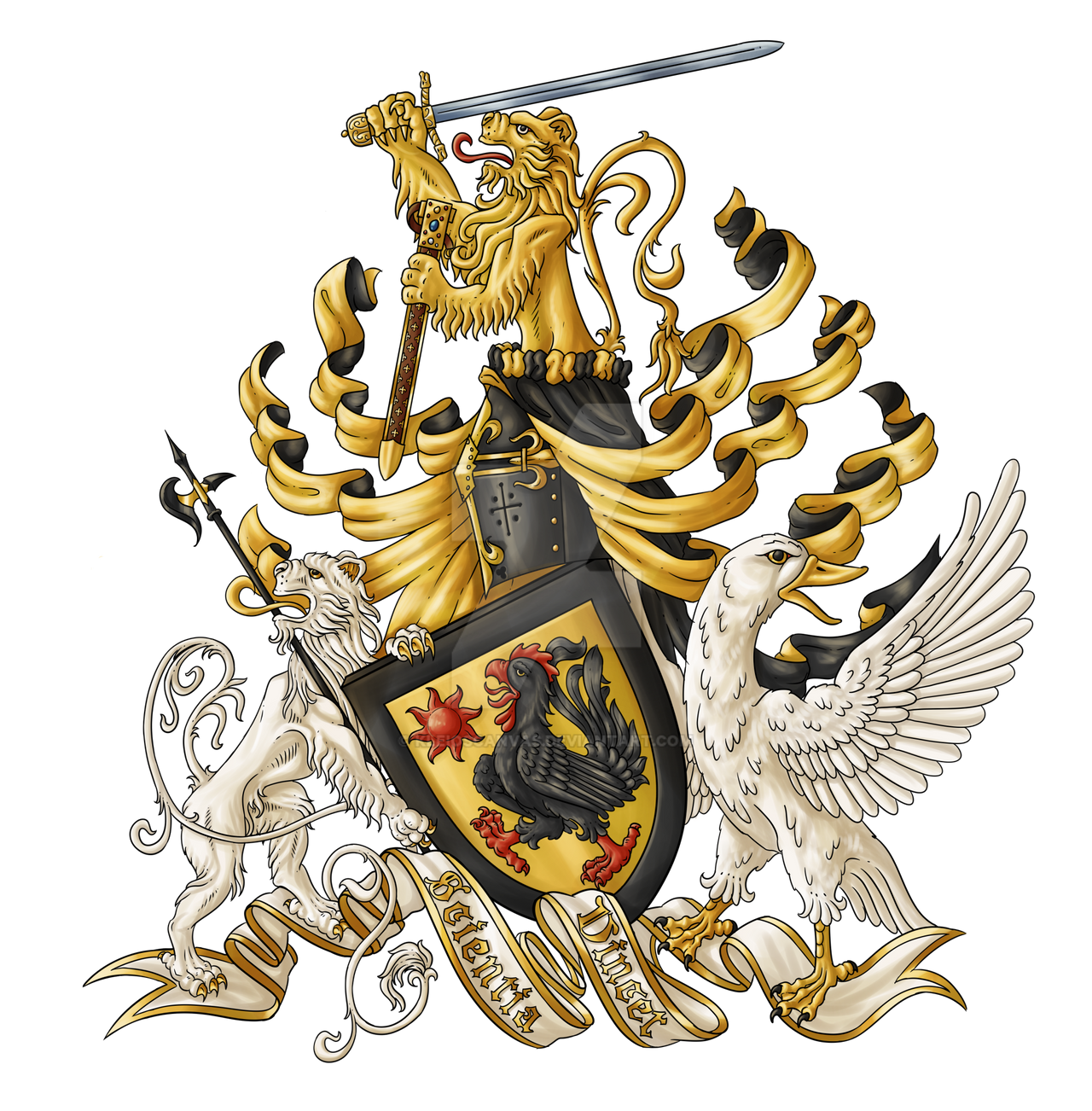 Heraldic Gui Heraldic Commission 05 by KleiosCanvas on DeviantArt